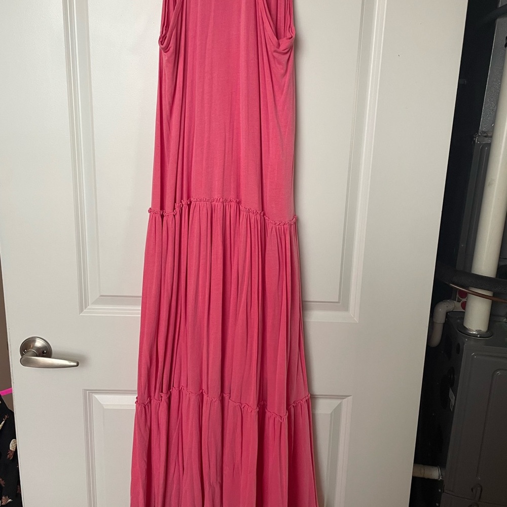 NWT Sundry Drop Waist Tiered Midi Dress - Picture 5 of 7